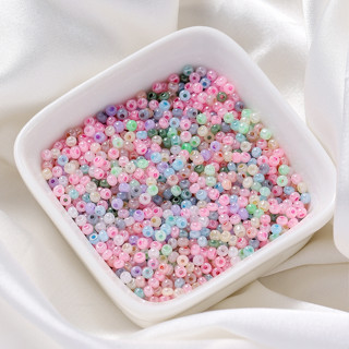 ลูกปัดแก้วน่ารัก  500ชิ้น 3มม. สีพาสเทล สำหรับDIYสร้อยข้อมือ…