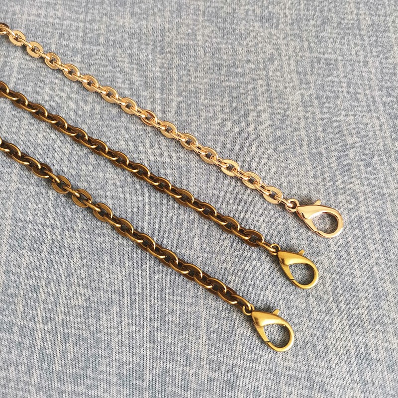 อุปกรณ์กระเป๋าหญิง Retro Gold Strap Chain High-End Fashion Strap One-Shoulder Diagonal Underarm Bag Chain All-Match สายคล้องไหล่เปลี่ยนกระเป๋าสายคล้องอุปกรณ์เสริมกระเป๋า