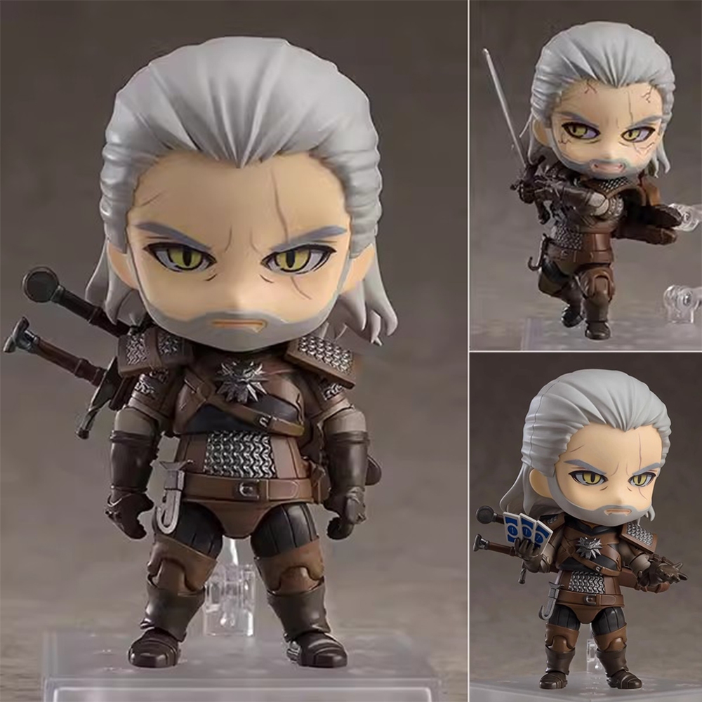Nendoroid Geralt The Witcher 3 Wild Hunt #907 Action Figure Pvc Collection Model Gift Q Edition 10ซม ฟิกเกอร์ PVC ของเล่นสําหรับเด็ก