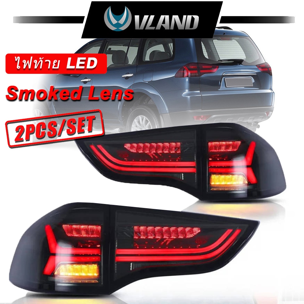 Vland ไฟท้าย LED สําหรับ 09-14 Mitsubishi Pajero Sport 2th Gen (KG/KH/PB) Light Bar W/Turn Signal