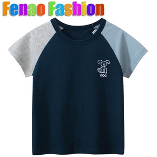 เด็กชาย เสื้อยืด สุนัข เด็ก เสื้อ แขนสั้น เด็กวัยหัดเดิน เด็ก เสื้อผ้า เย็บ ผ้าฝ้าย 100% แฟชั่น บัด