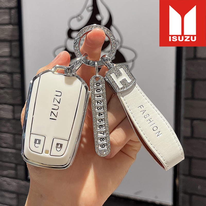 Isuzu D-MAX Remote Car Key Cover พวงกุญแจ Isuzu Key holder Anti-lost number plate Key Cover Case Accessories