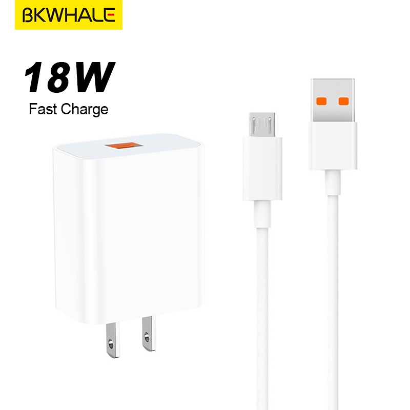 Bkwhale 18W Fast Charger cable 3A สายชาร ์ จข ้ อมูล Micro USB สําหรับ Huawei Xiaomi