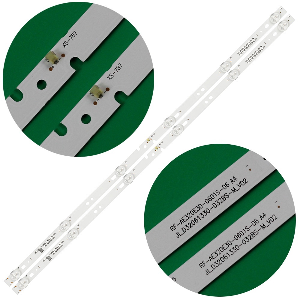 2pcs/set ใหม ่ LED Strip สําหรับ RF-AE320E30-0601S-06 YF-K02L004HMXD-0001 E479351 Pc64853 ULNLD01 32