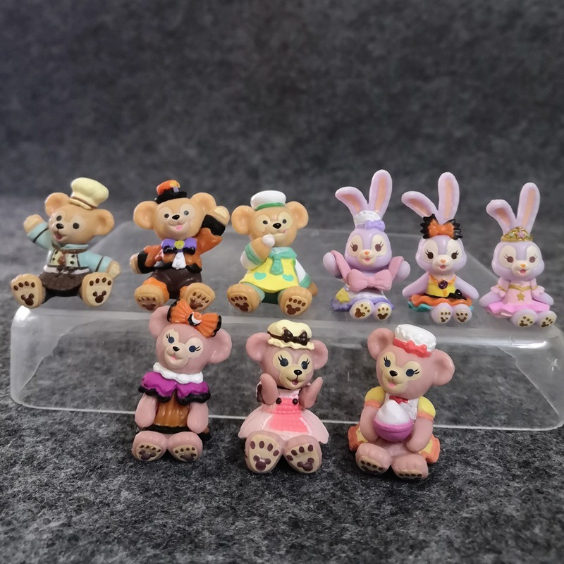 3 ชิ้น/เซ็ต 3 ซม.อะนิเมะการ์ตูนรูป StellaLou กระต่าย Duffy หมีรุ่น Q DIY PVC Action Figures คอลเลกชันเดสก์ท็อปตุ๊กตาของเล่น