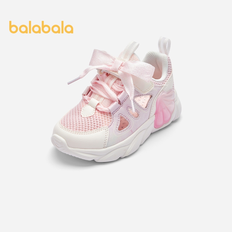 Balabala รองเท้าผ้าใบสำหรับเด็กผู้หญิง ระบายอากาศ กันลื่น