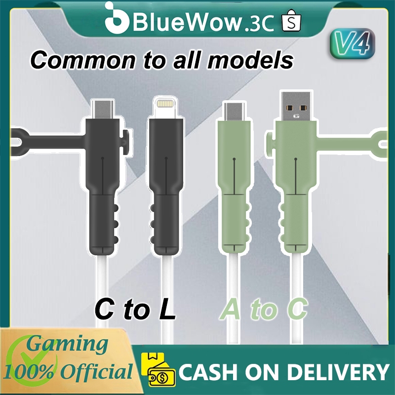 Bluewow Charger เคสป ้ องกันสายซิลิโคนอุปกรณ ์ เสริม 18/20w USB Charger Plug Cord Protector สําหรับ iP12/13/14/15 สาย USB ป ้ องกัน