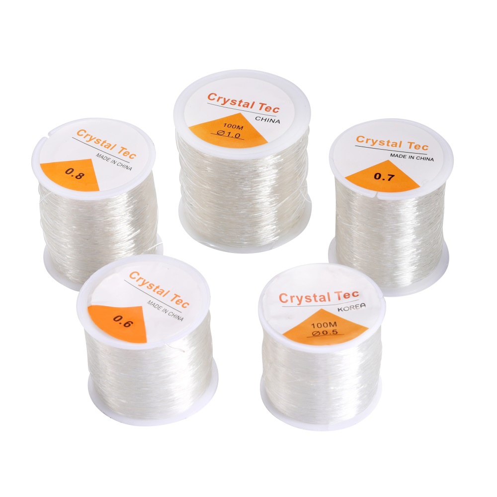 St.kunkka 100m 0.5-1.0mm ด้ายยืดหยุ่นลูกปัดด้ายสามารถใช้สําหรับ DIY สร้อยคอสร้อยข้อมือทํา