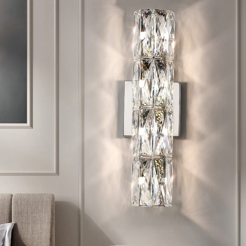 K9 โคมไฟติดผนังคริสตัล LED โมเดิร์น สไตล์ Nordic สําหรับตกแต่งข้างเตียง ห้องนั่งเล่น ห้องนอน หรือห้องรับประทานอาหาร