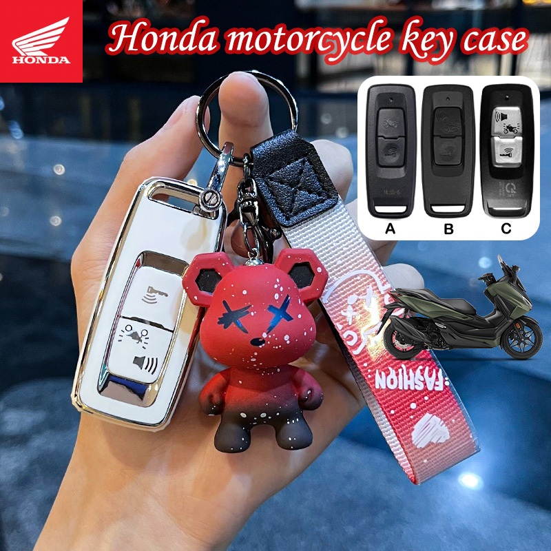 ปลอกกุญแจรถ Honda pcx160 ปี2021-2024 ปลอกกุญแจรถ Honda click 160 adv 350 forza 350 giorno scoopyi 2021-2023 พวงกุญแจหมี