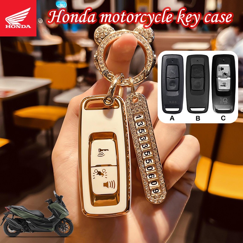 เคสกุญแจรถจักรยานยนต์ Honda สำหรับ Honda pcx 160 /Adv 350/Forza 350/click 160/giorno พวงกุญแจ