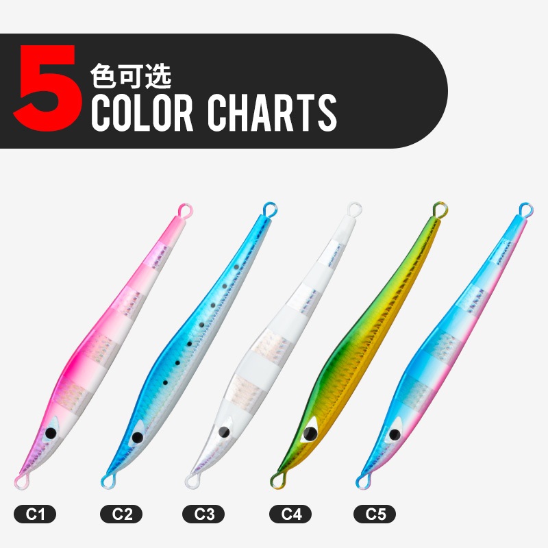 TEASER【J133】60g 80g ช้าโลหะ Jigging Lure Glow UV Jigs รูปที่ 2