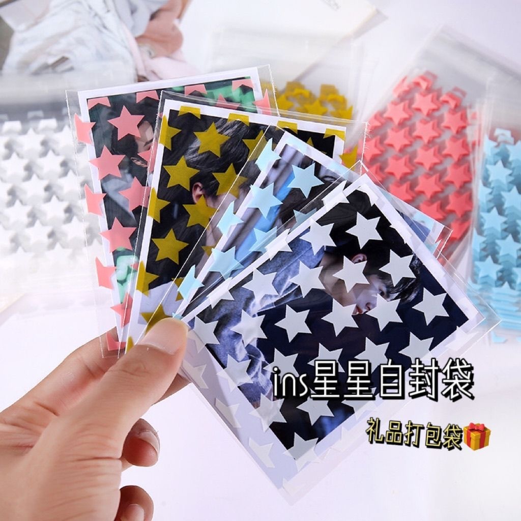50/100 ชิ ้ นโปร ่ งใส OPP ถุงพลาสติก Star Self กาวถุงพลาสติกไอดอล Photo Card Storage ของขวัญบรรจุภัณฑ ์ ถุง ราคา ถูกที่สุด ดีลบีเคเค แกลเลอรีภาพที่ 7