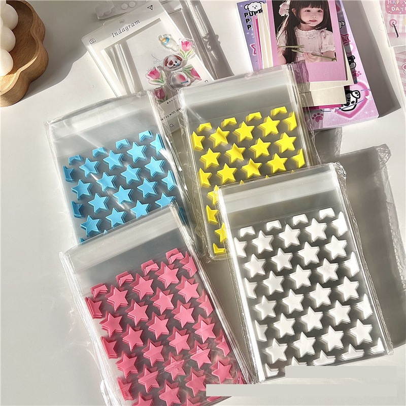 50/100 ชิ ้ นโปร ่ งใส OPP ถุงพลาสติก Star Self กาวถุงพลาสติกไอดอล Photo Card Storage ของขวัญบรรจุภัณฑ ์ ถุง ราคา ถูกที่สุด ดีลบีเคเค แกลเลอรีภาพที่ 5