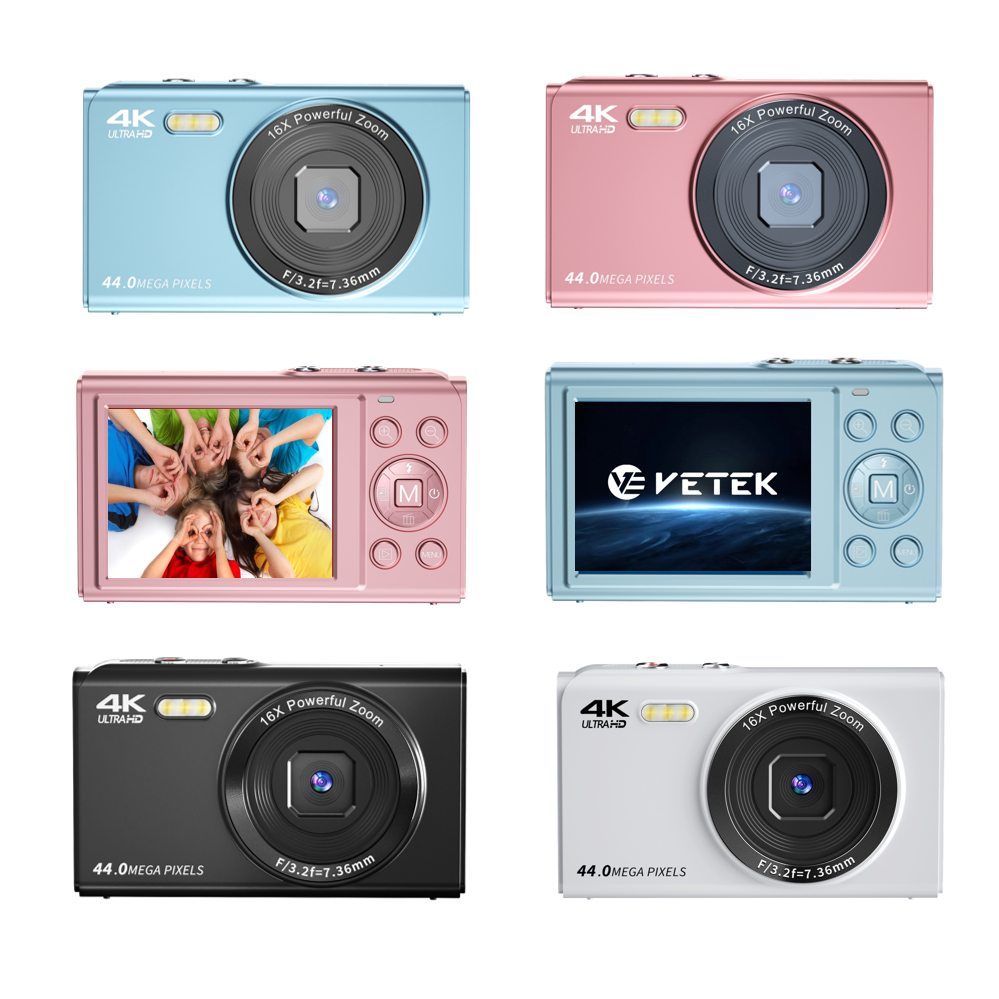 กล้องดิจิทัล 4K 44MP FHD พร้อมแฟลช สําหรับผู้เริ่มต้น