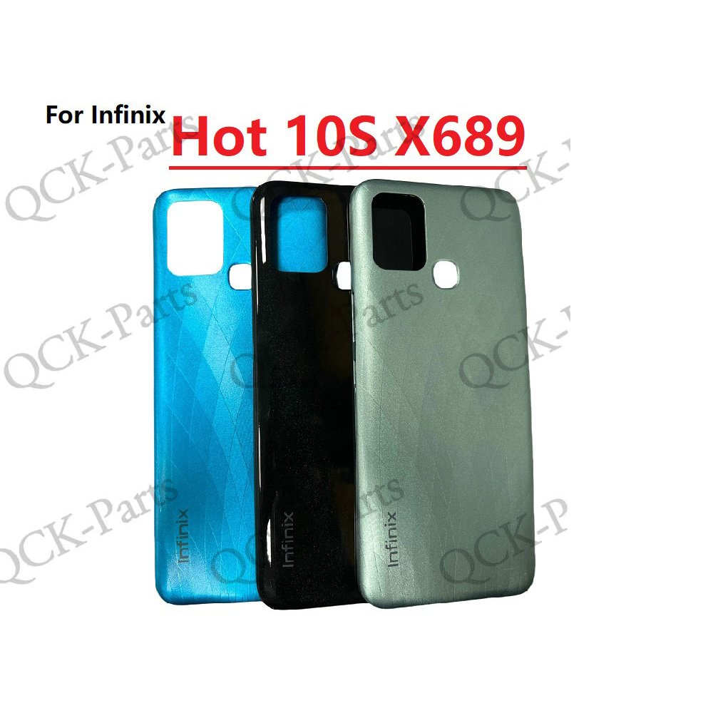 ใหม ่ กลับแบตเตอรี ่ สําหรับ Infinix Hot 10S X689 ด ้ านหลังประตูด ้ านหลังกรณี