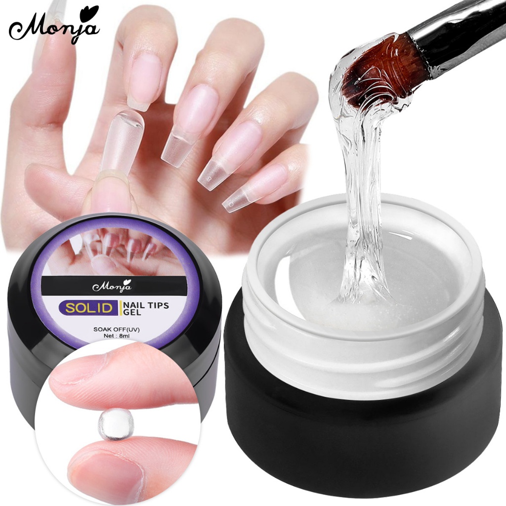 Monja กาวติดเล็บเจลยูวี แบบแห้งเร็ว สําหรับตกแต่งเล็บอะคริลิค uv glue for rhinestones เล็บปลอม