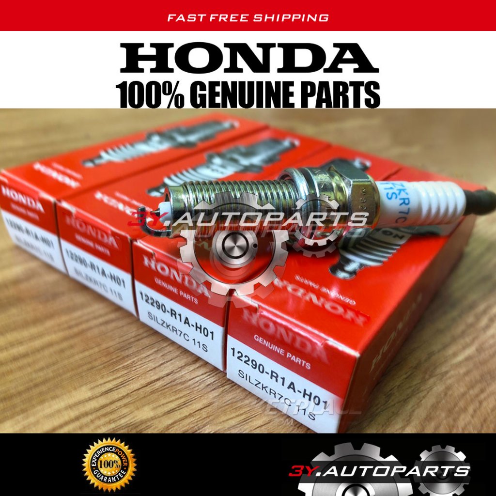 Ngk IRIDIUM SPARK PLUG 12290-R1A-H01 ( 4 ชิ ้ นเหมาะสําหรับ Honda Civic FB HRV T2A (SILZKR7C-11S )