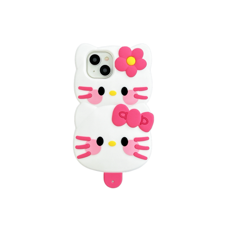 น ่ ารัก 3D Ice Cream KT Cat เคสโทรศัพท ์ /เหมาะสําหรับ Apple iPhone 15 Pro Max/iPhone 12 Pro Max/iPhone 13 เคสโทรศัพท ์ Apple