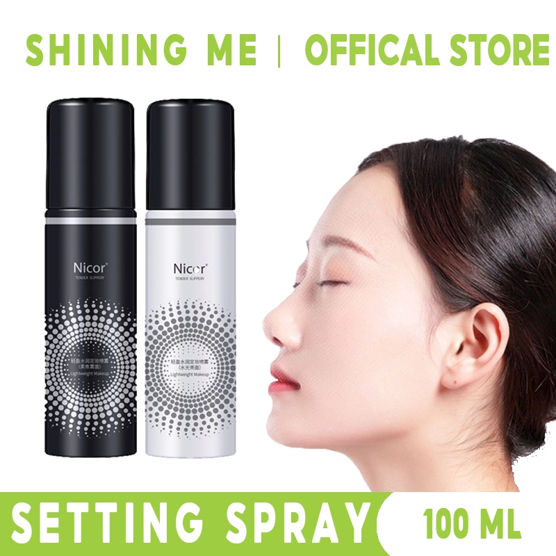 ShiningMe Nicor เซ็ตติ้งสเปรย์ล็อคเมทอัพ ช่วยให้เครื่องสำอางติดทน ผิวกระจ่างใส ไม่ไหลเยิ้มระหว่างวัน
