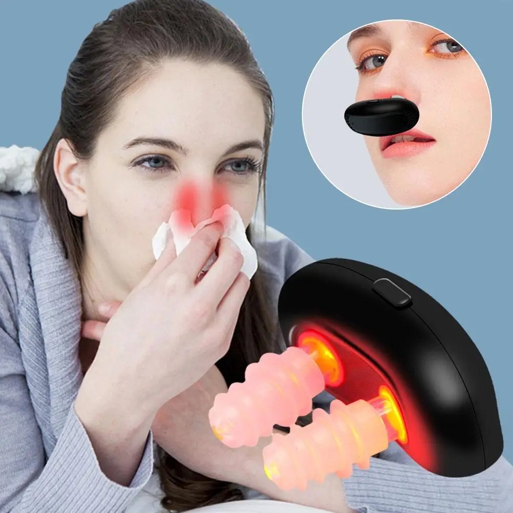 แบบพกพาอินฟราเรด Rhinitis อุปกรณ ์ Rhinitis เครื ่ องสําหรับการปรับปรุงการระบายอากาศทางจมูกสีแดงเครื ่ องมือบําบัดจมูก