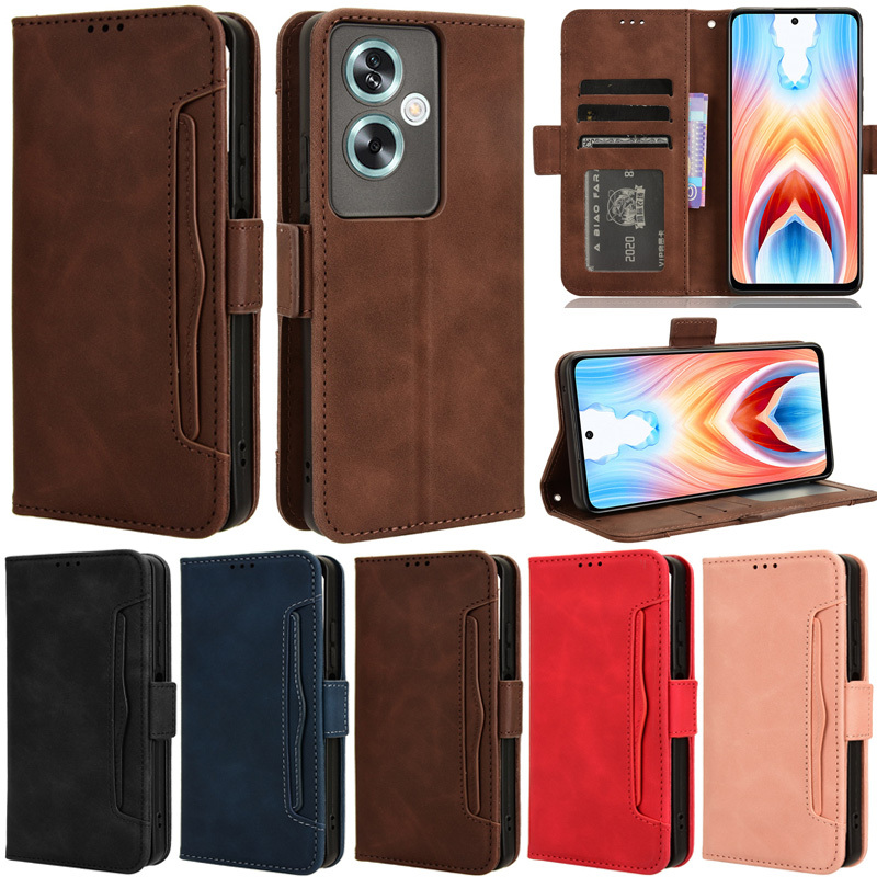 หรูหราปลอกสําหรับoppo A79 5G A78 A98 5G A57 A77 4G 2022 A57S A77S 2022 A37 A18 A17 A96 4G A76 A16 A54 A74 A94 A58 4GหนังPuกรณี