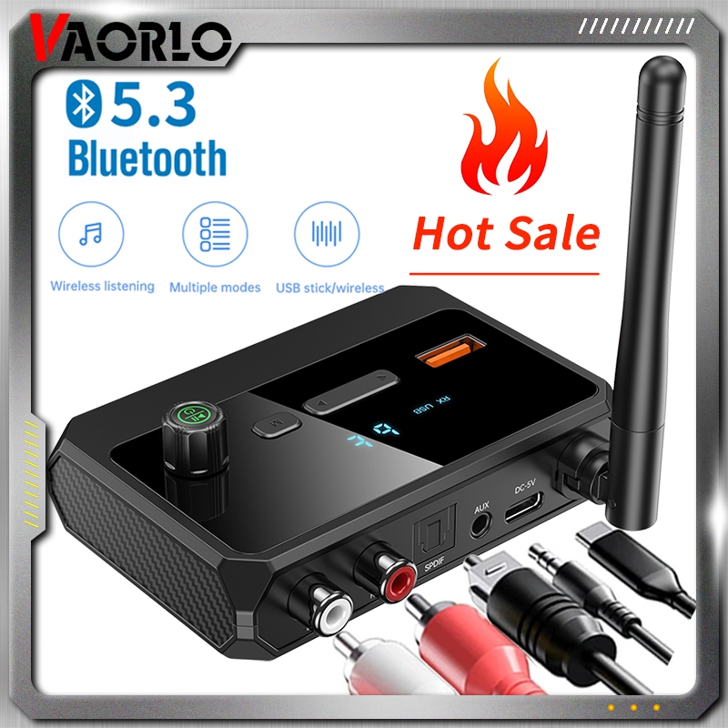 Vaorlo มัลติฟังก ์ ชั ่ น Bluetooth5.3 Audio Receiver HIFI 3D สเตอริโอ 3.5 มม.AUX RCA สนับสนุน U-Disk สําหรับลําโพงแบบมีสายรถชุดเครื ่ องขยายเสียง