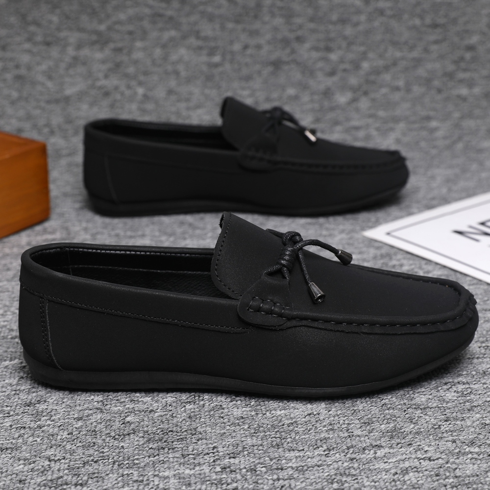 ✨ช่วย✨แฟชั่น ผู้ชาย รองเท้าลำลอง รองเท้า loafer Breathable รองเท้าหนัง #DD89
