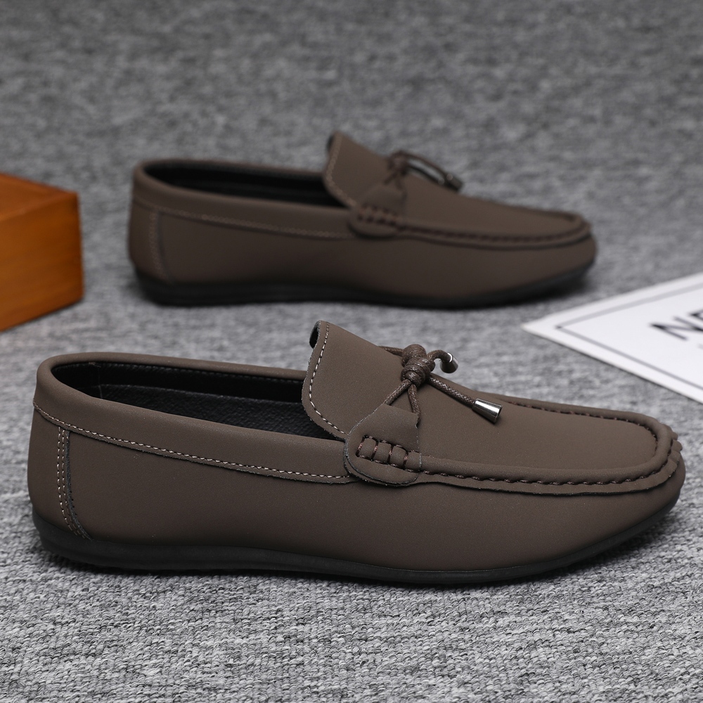 ✨ช่วย✨แฟชั่น ผู้ชาย รองเท้าลำลอง รองเท้า loafer Breathable รองเท้าหนัง #DD89