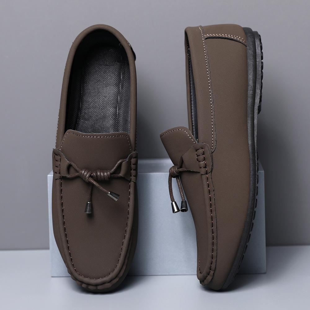 ✨ช่วย✨แฟชั่น ผู้ชาย รองเท้าลำลอง รองเท้า loafer Breathable รองเท้าหนัง #DD89