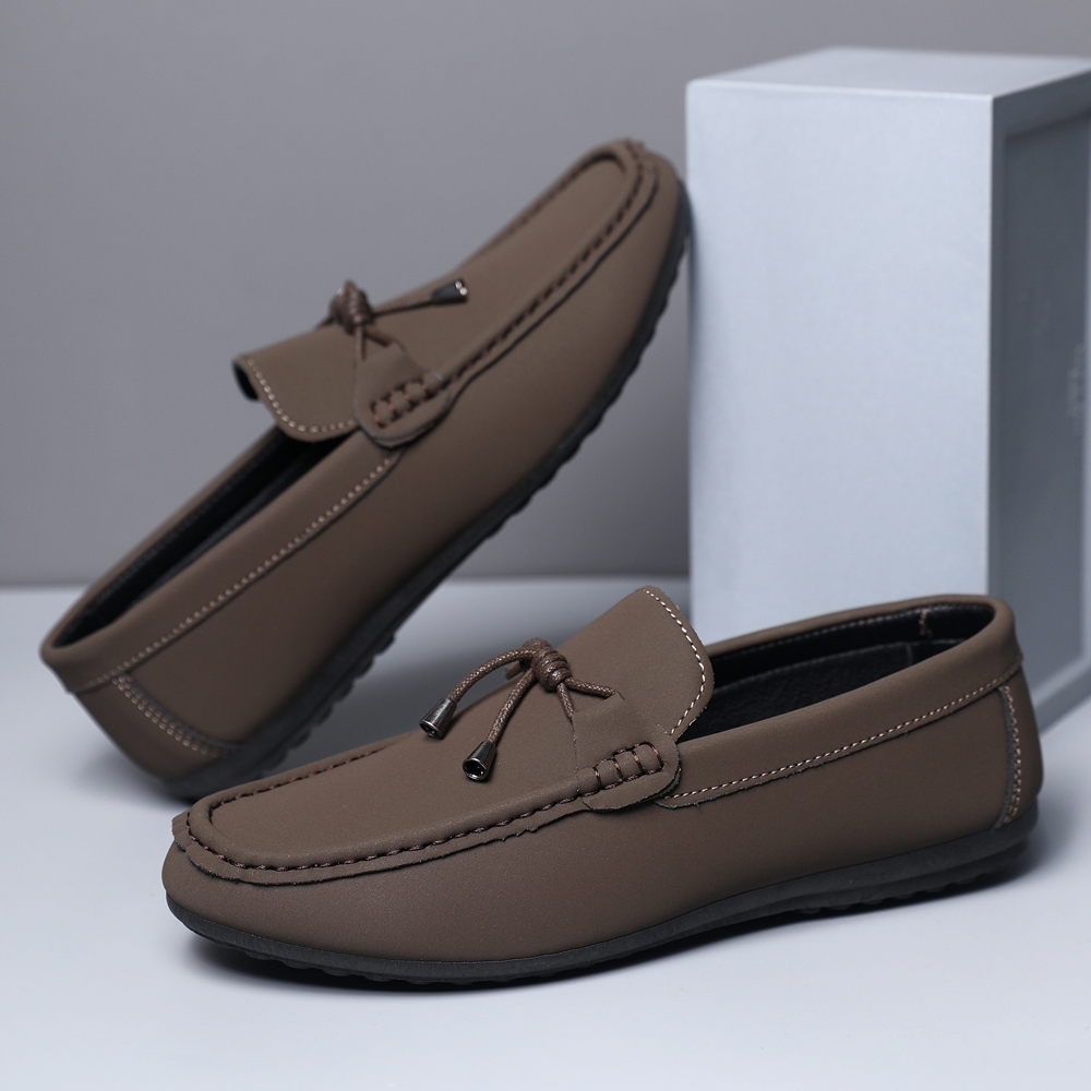 ✨ช่วย✨แฟชั่น ผู้ชาย รองเท้าลำลอง รองเท้า loafer Breathable รองเท้าหนัง #DD89