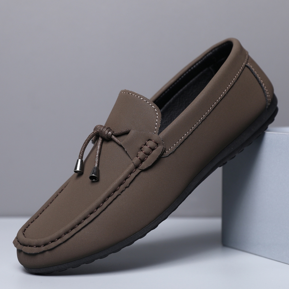 ✨ช่วย✨แฟชั่น ผู้ชาย รองเท้าลำลอง รองเท้า loafer Breathable รองเท้าหนัง #DD89