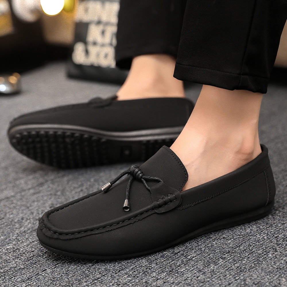 ✨ช่วย✨แฟชั่น ผู้ชาย รองเท้าลำลอง รองเท้า loafer Breathable รองเท้าหนัง #DD89