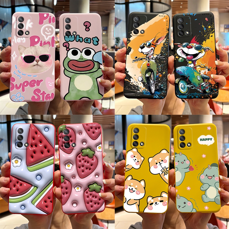 เคสการ์ตูนใหม่ล่าสุด OPPO A95 CPH2365 A74 4G 2021 เคสนิ่ม OPPOA95 A 95 A 74 CPH2219 ซิลิโคน TPU เคสโ
