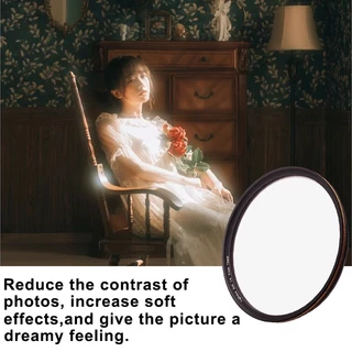 Lightdow 1/4 ตัวกรองเลนส ์ นุ ่ มสีขาวสําหรับ 49/52/55/58/62/67/72/77/82mm