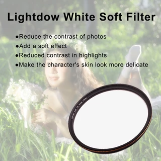 Lightdow 1/4 ตัวกรองเลนส ์ นุ ่ มสีขาวสําหรับ 49/52/55/58/62/67/72/77/82mm