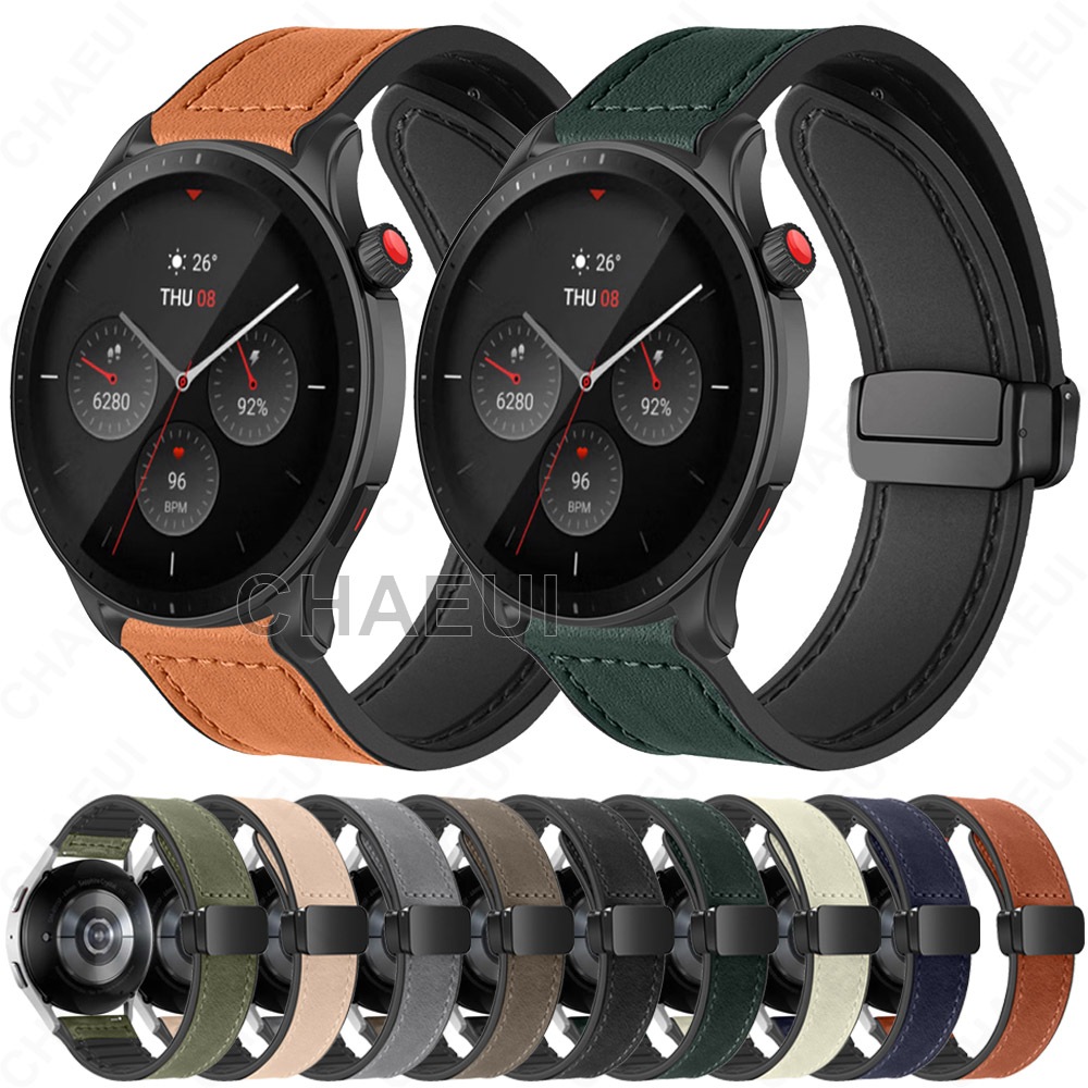 สายซิลิโคนทดแทนสายหนังสําหรับ Amazfit GTR 4 3 Pro 2 / Balance 2 3 Ultra / Cheetah Pro / GTR Mini / Active 2