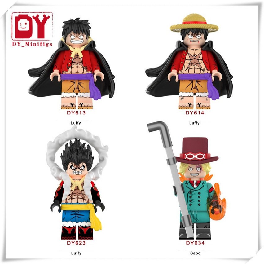 ใหม ่ ลูฟี ่ มินิของเล ่ นรูปอาคารบล ็ อกอะนิเมะการ ์ ตูน DY613 DY614