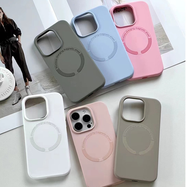 YOMI เคสโทรศัพท์มือถือแบบนิ่ม ซิลิโคนนิ่ม แม่เหล็ก กันกระแทก เคสไอโฟนสําหรับiPhone 15 14 13 12 11 Pro Max 14 15 Plus
