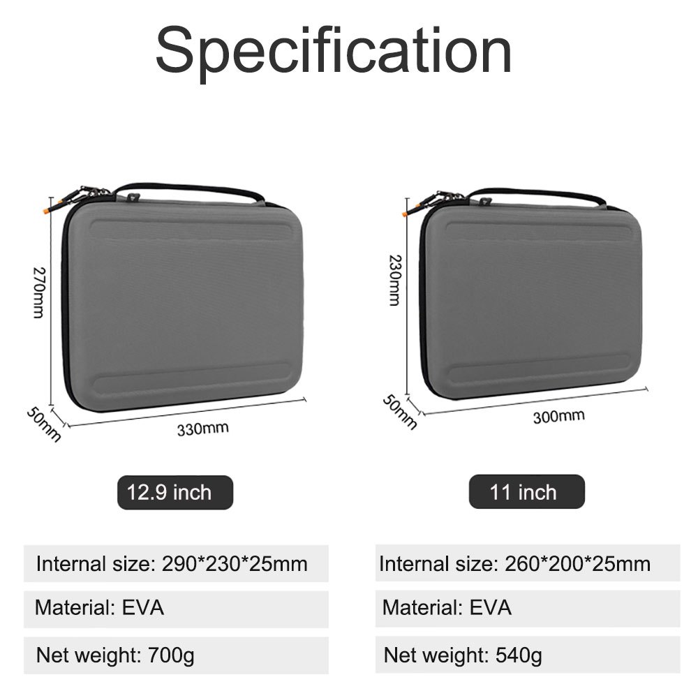 Wiwu กระเป๋าแบบพกพาแข็งสําหรับ iPad Pro Air 4 11 12.9 นิ้ว กระเป๋าออแกไนเซอร์สําหรับ Macbook 13 M1 iPad Mini 6 เคส ปลอกป้องกันกันน้ําพร้อมขน Faux นุ่มด้านใน