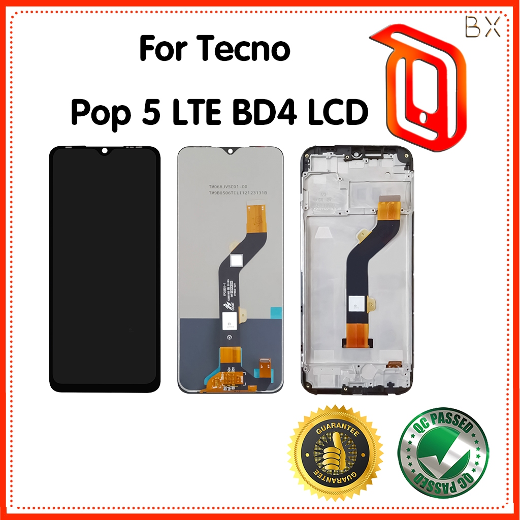 สําหรับ Tecno Pop 5 LTE BD4 BD4i BD4a จอแสดงผล LCD หน ้ าจอสัมผัส Digiziter Assembly สําหรับ Tecno P