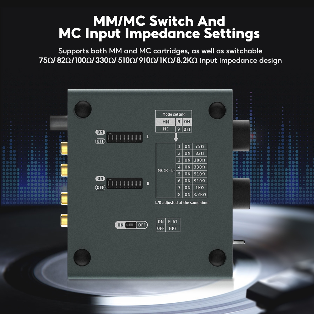 Aiyima T3 PRO RIAA MM/MC Phono Preamplifier เครื่องเล่นแผ่นเสียงไวนิลสเตอริโอ Preamp เครื่องขยายเสียง Turntable Phonograph Gain Control