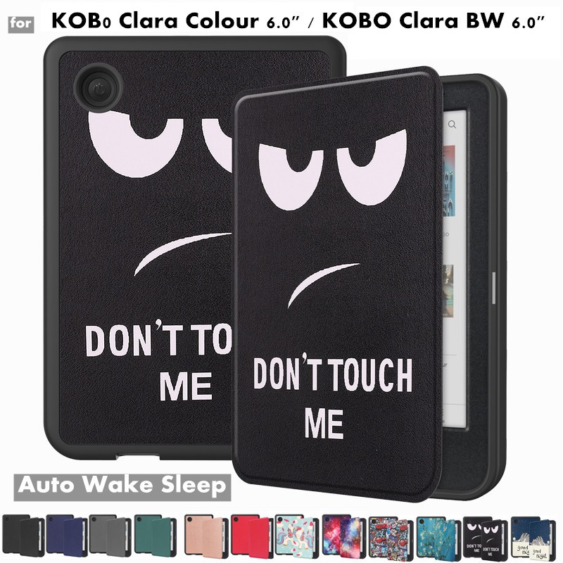 Flip Case for KOBO Clara Colour BW 6.0 Inch eReader Funda Capa Magnetic Auto Wake Sleep Cover Ebook Print Sleepcover