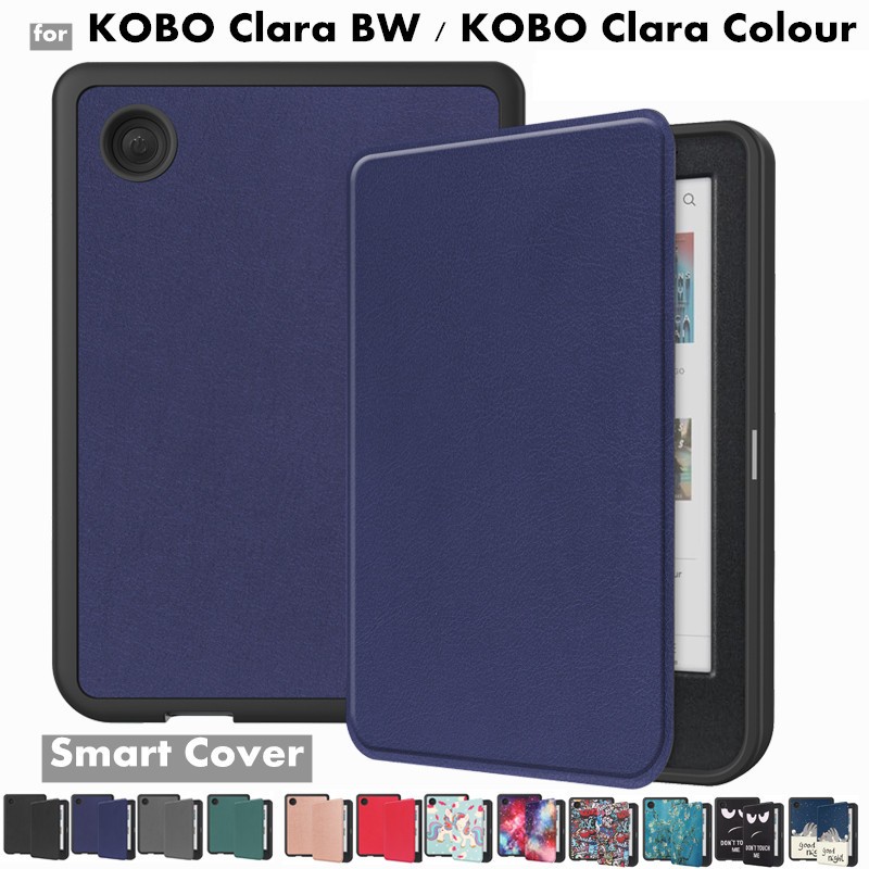 for KOBO Clara Colour BW 6.0 inch 2024 Ebook Cover PU Leather Case with Auto Wake Function Stand Flip eReader Case