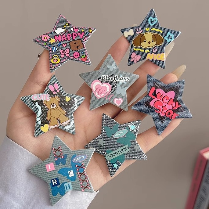 แฟชั ่ นคาวบอยเกาหลีหมี pentagram กิ ๊ บหญิง ins การ ์ ตูนน ่ ารักของขวัญวันเกิดนักเรียน y2k สไตล ์