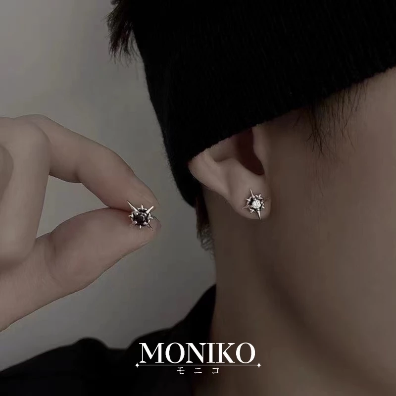 MONIKO ต่างหูแถลงการณ์ ต่างหูเพชรสตั๊ด เจาะหู ต่างหูหรูหรา
