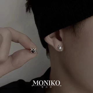 MONIKO ต่างหูแถลงการณ์ ต่างหูเพชรสตั๊ด เจาะหู ต่างหูหรูหรา