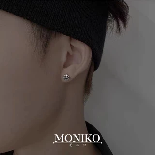 MONIKO ต่างหูแถลงการณ์ ต่างหูเพชรสตั๊ด เจาะหู ต่างหูหรูหรา