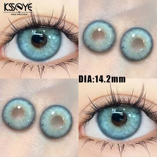 2pcs สายตาสั้นคอนแทคเลนส์เกรด (0-8.00) ksseye เลนส์ 14.5 มม.ตุ๊กตาบาร์บี้สีเขียว 1 ปีตุ๊กตา Eye สบายแต่งหน้า