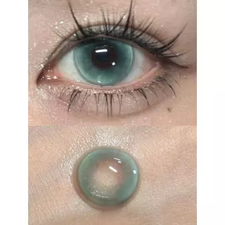 2pcs สายตาสั้นคอนแทคเลนส์เกรด (0-8.00) ksseye เลนส์ 14.5 มม.ตุ๊กตาบาร์บี้สีเขียว 1 ปีตุ๊กตา Eye สบายแต่งหน้า